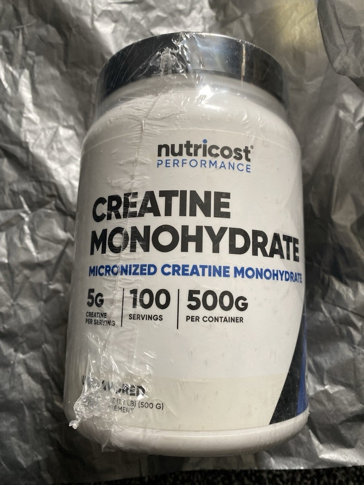 Nutricost Pure Creatine Monohydrate 500 Gram Powder: 1 Pound NEW
