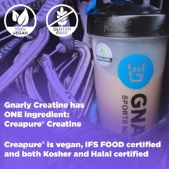 Gnarly Nutrition Creatine Powder – Creapure Vegan Creatine Supplement – NSF S…