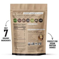 Truvani Organic Plant Based Vegan Powder – Chocolate Butter – 8.75oz/10 Servings