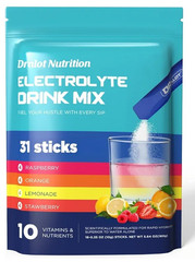 Dralot Nutrition Electrolyte Powder Drink Mix Variety Pack 31 Sticks 5.64 oz