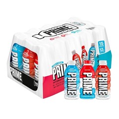 PRIME HYDRATION Variety,Berry Freeze,Cherry Freeze, Ice Pop Drinks,12 Oz,15 Pack