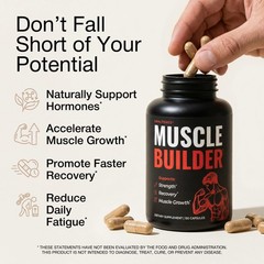 Muscle Builder Natural Growth Size Strength Energy Booster 150 Capsules