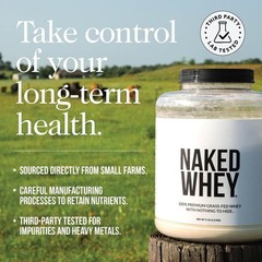 NAKED Chocolate Whey 1LB – All Natural Grass Fed 1 Pound (Pack of 1)