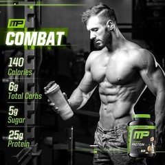 MusclePharm Combat Protein Powder – 4 lb, 52 Servings, Cookies & Cream