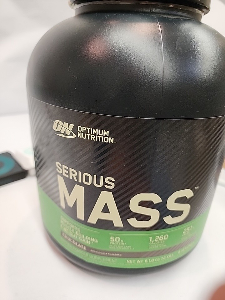 Optimum Nutrition Serious Mass Gainer Protein Powder, Vanilla 6lbs, Ex. 12/25