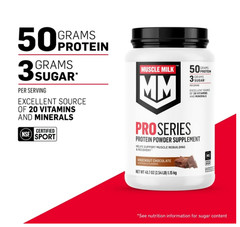 Muscle Milk Pro Series Protein Powder Chocolate 2 lb 50g Protein 11 Servings