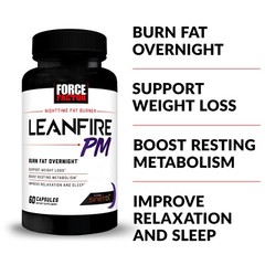 Force Factor LeanFire PM, Night Time Fat Burner, Lose Weight While you Sleep