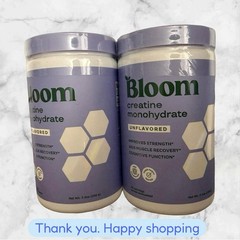 FOR 2 Bloom Nutrition Creatine Monohydrate Supplement Powder Unflavored 40 Svgs