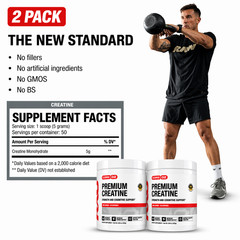 Creatine Monohydrate 2 Pack 8.8oz Unflavored Micronized Powder Exp 2028 Gym