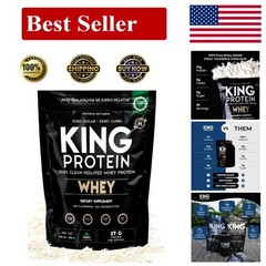 KING Protein Clean Whey Isolate Powder 1.98 Pound (Pack of 1)