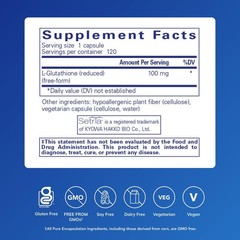 Pure Encapsulations Reduced Glutathione 120 Caps Antioxidant Liver Cell Support