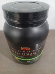 New GNC Amp Plant Isolate Protein 28 Servings Vanilla Cookie 1.97 lbs EXP 1/27