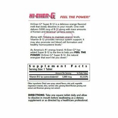 Hi-Ener-G, Super B-12, 5000 Mcg, 30 Tabs