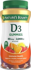 Nature’s Bounty Vitamin D3 Gummies, Vitamin Supplement, Supports Immune Health,