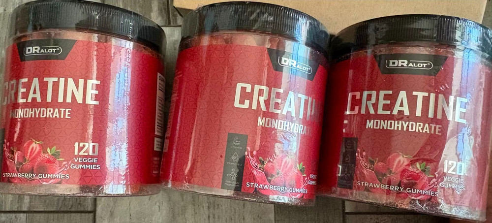 Dralot Creatine Monohydrate Gummies 3 x 120 Gummies,More 15% Strength