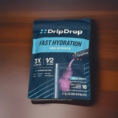 DripDrop Fast Hyndration 4 Flavor Electrolyte Powder – 16 Pieces (2 Pack)