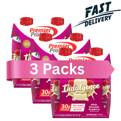 Premier Protein Indulgence Protein Shake, White Chocolate Raspberry, 12 Ct