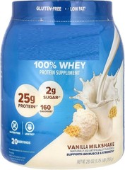 Pure Protein 100% Whey Protein Powder, Vanilla Cream, 25g Protein, 1.75 lbs