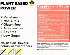 EBOOST POW Natural Pre Workout Powder, Peach Nectar, 15 Packets