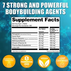 LA MUSCLE Norateen® Black – STRONG Muscle Builder & Fat Burner – 1 Week Supply