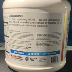 1st Phorm EAA Essential Amino Acids Powder Gluten-Free Tropical Mango 1.43lb