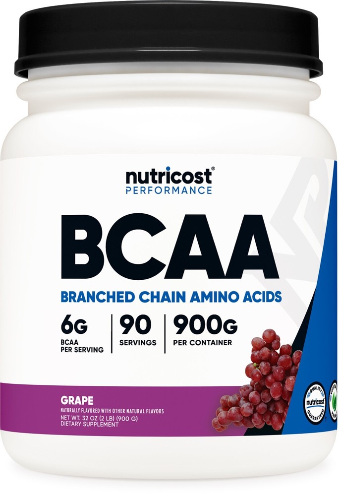 Nutricost BCAA Powder (Grape) 90 Servings – Gluten Free and Non-GMO