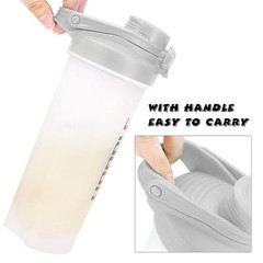 Protein Shaker Bottle Gym Sports Water Smoothie Mixer Cups Blending Ball 24 oz