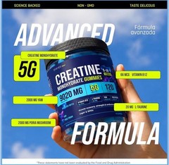 Thinbi Creatine Gummies 120 Count 5g Creatine Sugar Free Blueberry Exp 2028