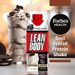 Labrada Lean Body Ready-to-Drink Cookies and Cream 17 Fl Oz (Pack of 12)
