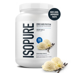 Isopure Zero Carb Whey Protein Isolate Creamy Vanilla 25g Protein 15 Serv