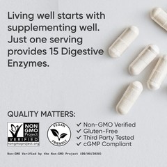 Anti-Inflammatory Digestive Support Plant-Based Probiotic Capsules (90-Count)