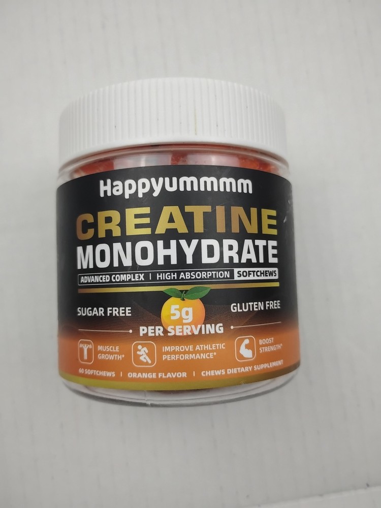 Creatine Monohydrate Chews 5g for Men & Women, Preworkout Gummy with Electrolyte