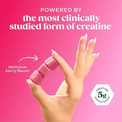 Bloom Creatine Monohydrate Gummies, 5g Per Serving, Sugar Free Creatine Gummy…