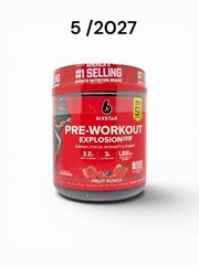 SixStar Pre-Workout Explosion 2.0 Fruit Punch 30 Servings EXP 05/27 Energy