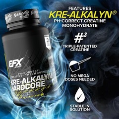 EFX KRE ALKALYN HARDCORE Creatine Thermogenic Fat Loss Energy 120 Capsules