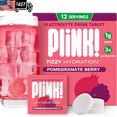 Plink Fizzy Electrolyte Tablets for Adults & Kid Daily Hydration Tablets Non-GMO