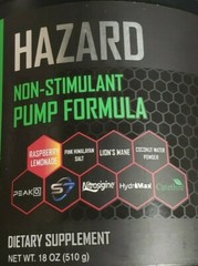 MFIT SUPPS – HAZARD Non-Stimulant Pump Formula – Raspberry Lemonade – Exp 2/2026