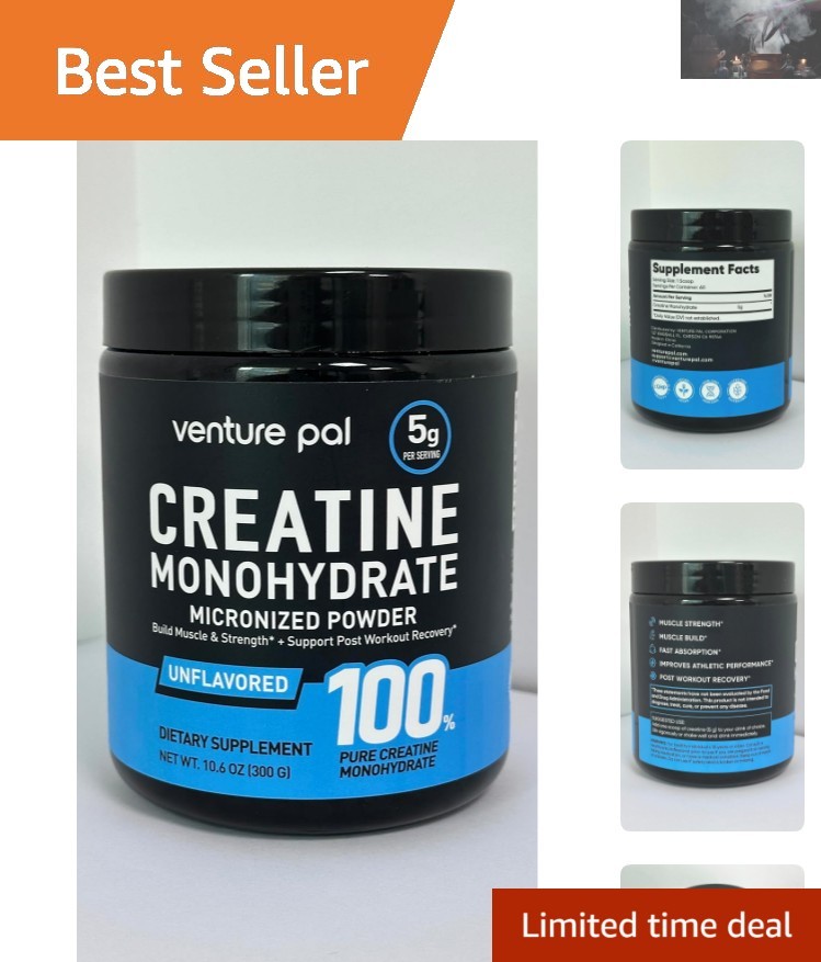 Micronized Creatine Monohydrate Powder – 13.4 Oz for Workout Boost