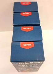 Drip Drop Electrolyte Drink Packets Fruit Punch 4 boxes x 8 packets 32 Total