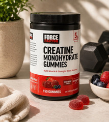 Force Factor Creatine Monohydrate Gummies Mixed Berry Gluten-Free 5g 150