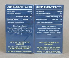 2 Liposomal Taurine Supplement 1000mg, High Absorption Amino Acid 60 Softgels