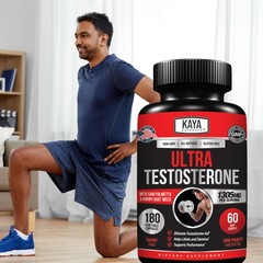 Kaya Naturals UltraTest- Men’s T Booster with Tongkat 180 Count (Pack of 1)