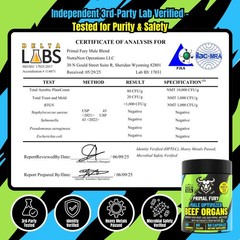 Grass Fed Beef Organ Supplement for Men – Male Optimization Pills – 90 Count
