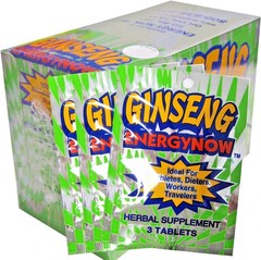 Energy Now Ginseng Herbal Supplements 24 Packs 3 Pills In Each Pack