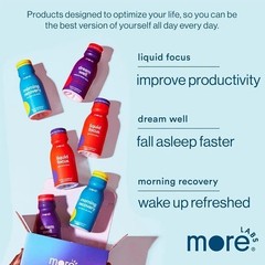 More Labs Liquid Focus, Nootropic Smart Drink with 3.4 Fl Oz (Pack of 12)
