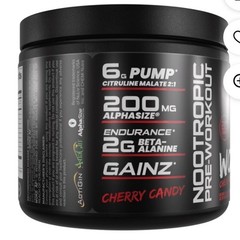 Bucked Up – Woke AF – «CHERRY CANDY» Flavor Nootropic Preworkout – Exp 01/2027
