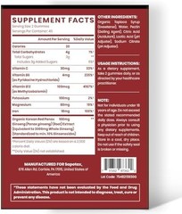 Sapotax Korean Red Panax Ginseng Supplement Gummies – 180 Count