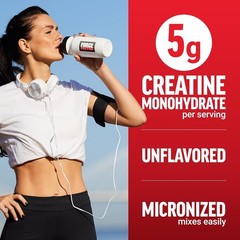 Creatine Monohydrate Powder – 200 Servings, 5g Dose for Muscle & Cognitive He…