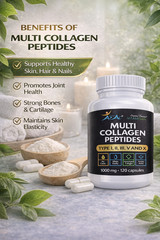 Super collagen 120 caps hidrolizate skin nails hair vitamin collagen peptides