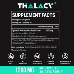 1200MG Beta Ecdysterone Supplement, 98% Maximum Purity 60 Count (Pack of 2)